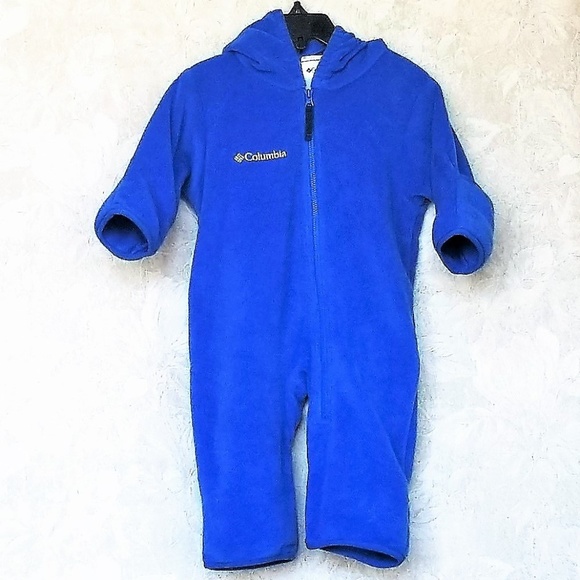 Columbia Baby Bunting Fleece Like New 6M Blue - Picture 3 of 5